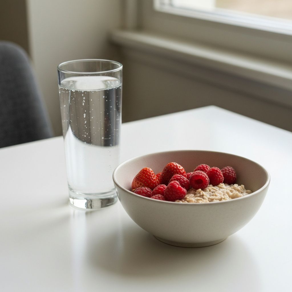 Simple breakfast setup